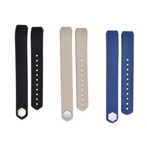 Bracelet Affinity pour Fitbit ALTA / HR, paquet de 3, TPUR, Gris / Bleu / Noir, G