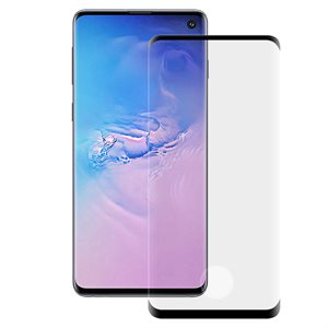 Axessorize Tempered Curved Glass Screen Protector for Samsung Galaxy S10, Clear