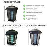 Flowtron 1 Acre Outdoor 40W Bugg Zapper, Electronic Insect Killer 