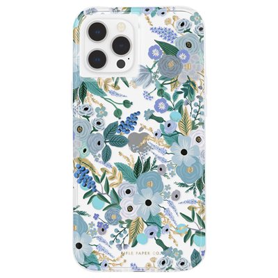 Case-Mate Rifle Paper Case for iPhone 12 Pro Max with Micropel - Garden Party Blue