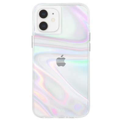 Case-Mate Soap Bubble Case for iPhone 12 Mini with Micropel - Iridescent