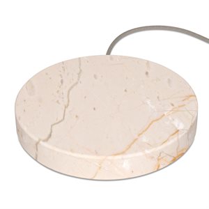 Chargeur en pierre sans fil Einova de 10 W - marbre crème