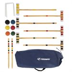 TRIUMPH 6-Player Backyard Outdoor Croquet Set with Carry-on Bag
