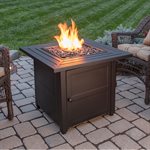 Endless Summer Propane Gas Outdoor Fire Table with Steel Mantel