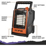 Heat Hog 9,000 BTU LP Propane Portable Outdoor Heater - Black