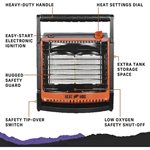 Heat Hog 18,000 BTU LP Propane Outdoor Portable Heater - Black