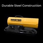 Master 80,000BTU Battery Kerosene Diesel Air Heater - Yellow