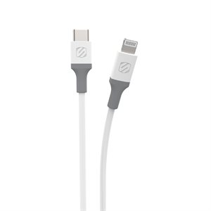 Scosche MFi Lightning Power & Sync Cable 4ft - White / Grey