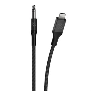 Scosche câble audio 3,5 mm torsadé gris